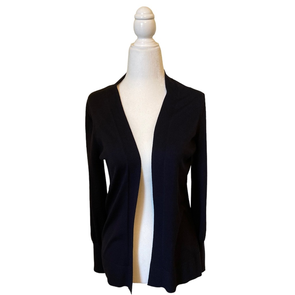 Loft NWT navy open front cardigan XSP